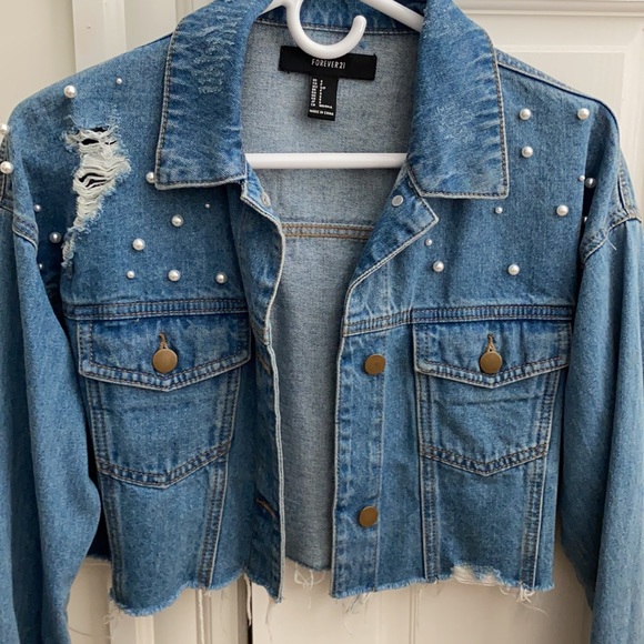 Jean jacket cropped - Picture 3 of 5
